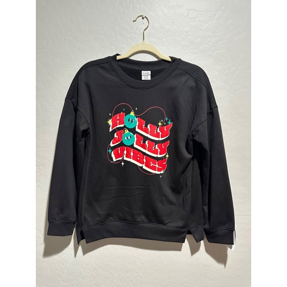 Art Class Girls black "Holly Jolly Vibes" graphic sweatshirt size XXL 16/18